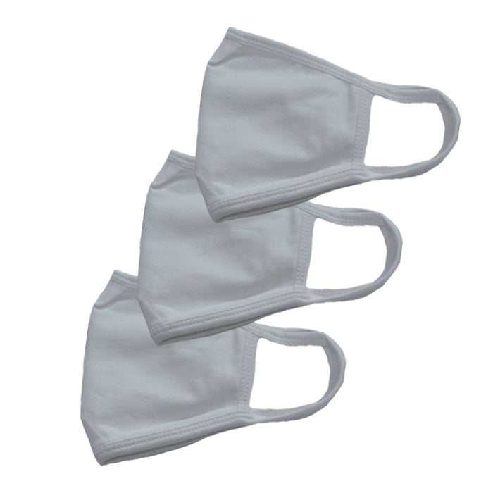 De Moza Women's Face Mask Pack 3 Cotton White - De Moza (4643778756671)