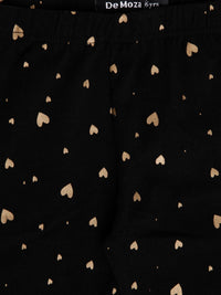 Kids - Girls Printed Leggings Black - De Moza (2006622240831)