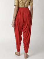 De Moza Women's Patiala Pant Red