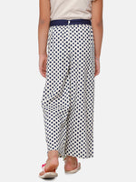 Kids - Girls Printed Palazzo Navy Blue