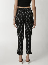 De Moza Ladies Jacquard Cigarette Pant Black - De Moza (4336732700735)