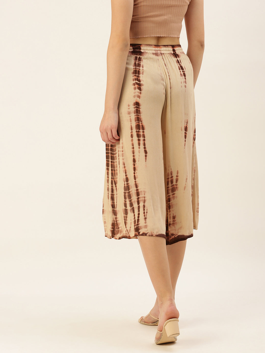 De Moza Women's Printed Culottes Brown