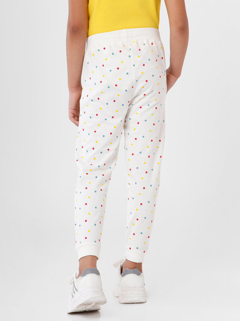 Kids - Girls Printed Jogger Cream