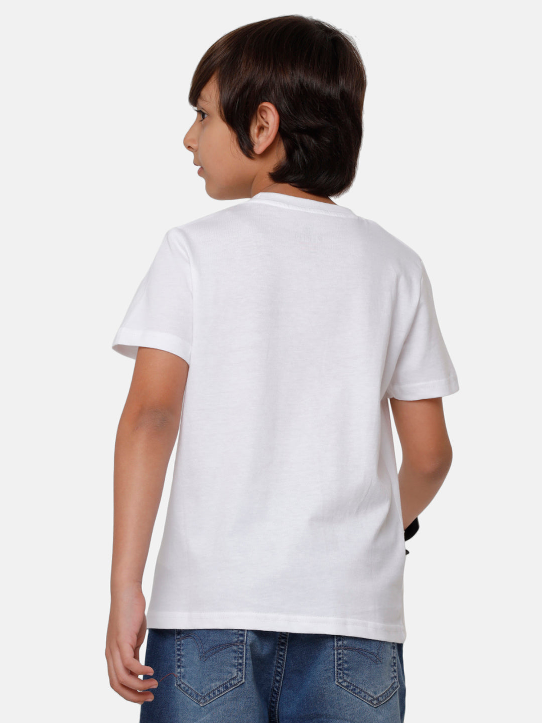 PIPIN Boys Printed T-shirt White