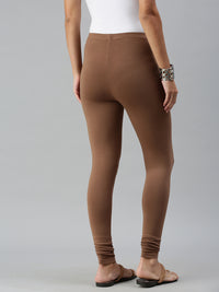 De Moza Women's Chocolate Brown Churidar Leggings