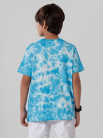 Kids - Boys Printed Half Sleeve T-Shirt Malibu Blue