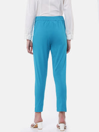 De Moza Women's Cigarette Pant Teal