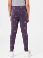 Kids – Girls Printed Ankle Leggings Sweet Grape