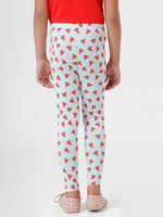 Kids – Girls Printed Ankle Leggings Moonlight Jade