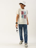 PIPIN Boys Printed T-shirt Offwhite
