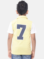 Kids - Boys Printed Half Sleeve T-Shirt Dusty Yellow