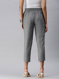 De Moza Ladies Straight Pant Dark Grey