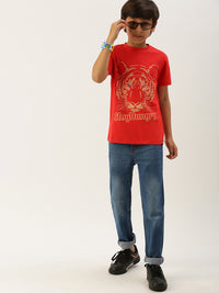 Pack of 2 Pipin Boys Printed T-shirts Light Blue & Red