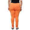 De Moza Women Plus Size Churidar Leggings Solid Cotton Light Orange