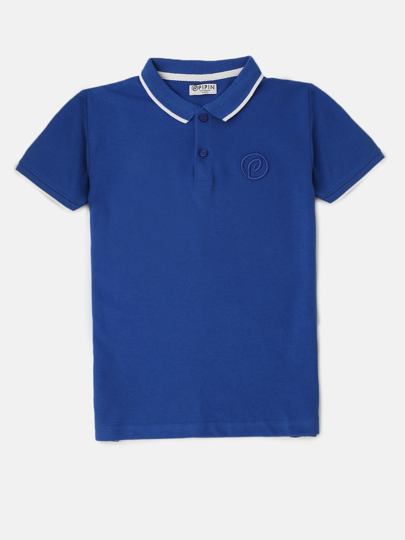 PIPIN Boys Printed T-shirt Royal Blue