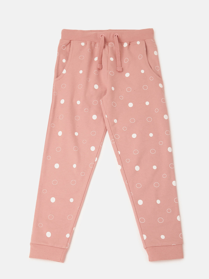 PIPIN Girls Printed Jogger Rose Tan