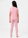 Kids – Girls Printed Pyjama Set Pink Nectar
