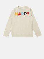 PIPIN Girls Printed Sweatshirt Oat Melange