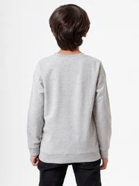 Kids - Boys Printed Sweatshirt Grey Melange