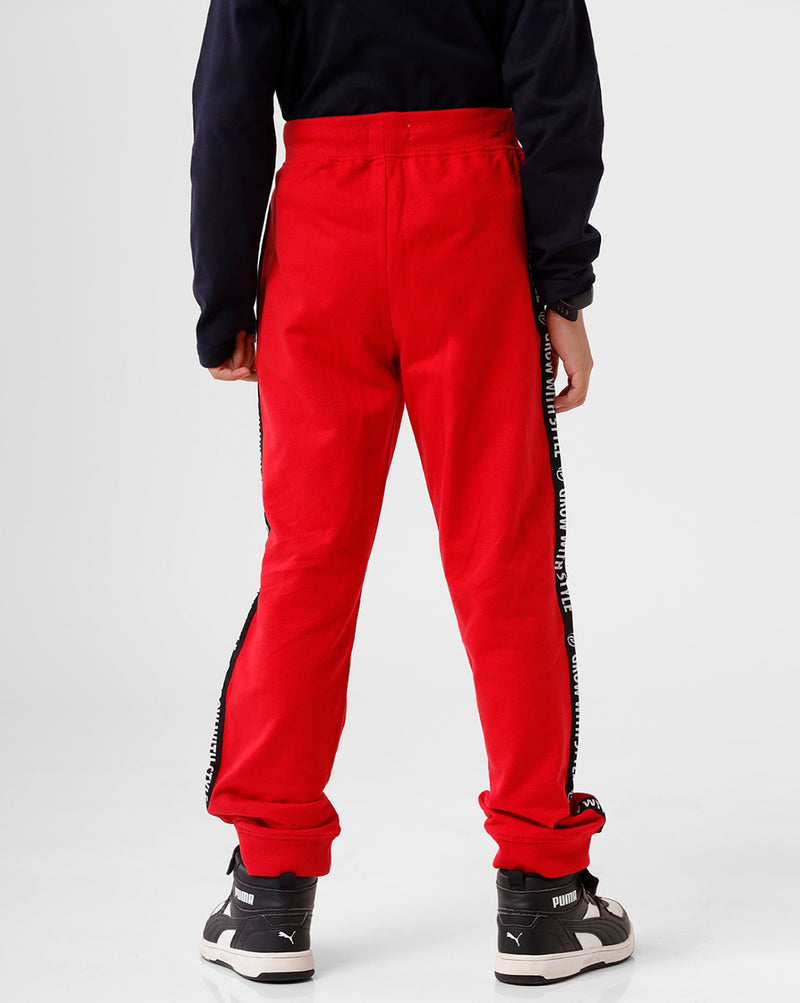 PIPIN Kids - Boys Jogger Solid Cotton Raising Red - De Moza