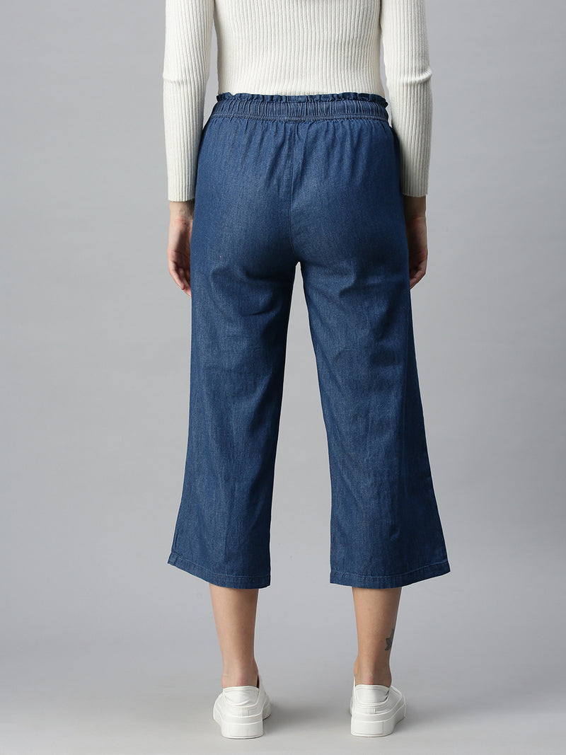 De Moza Ladies Palazzo Mid Blue