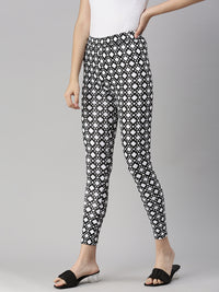 De Moza Ladies Printed Leggings Black