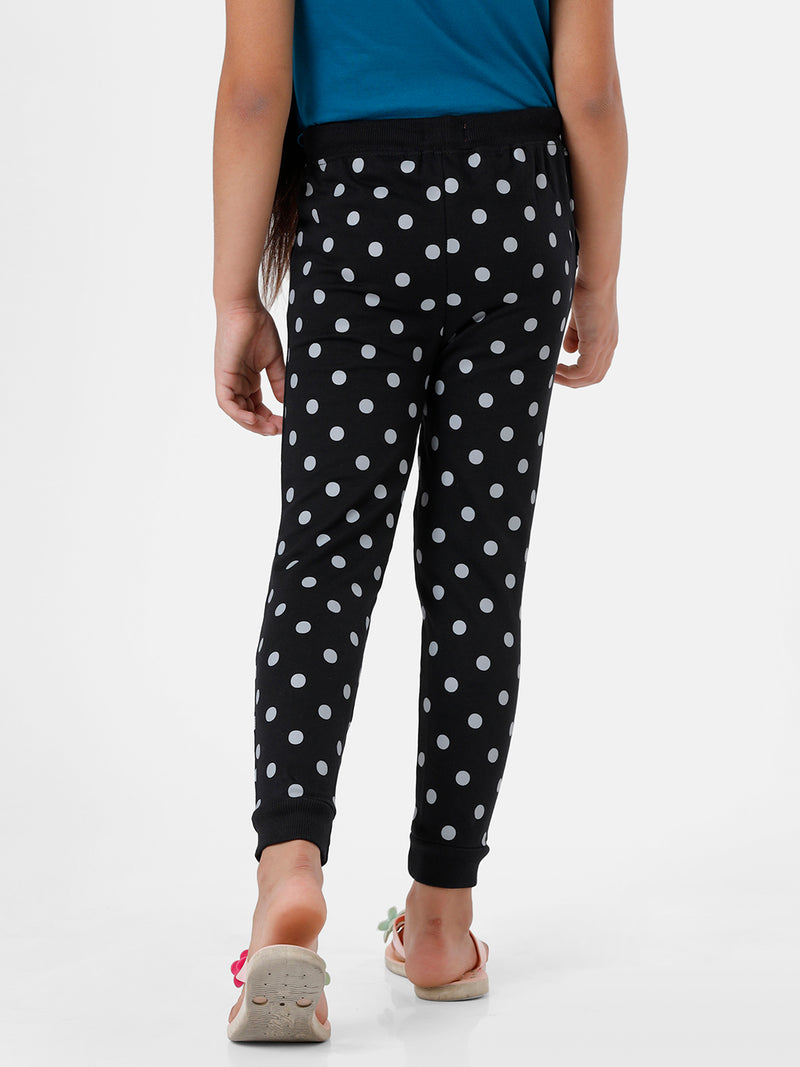 Kids - Girls Printed Jogger Raven