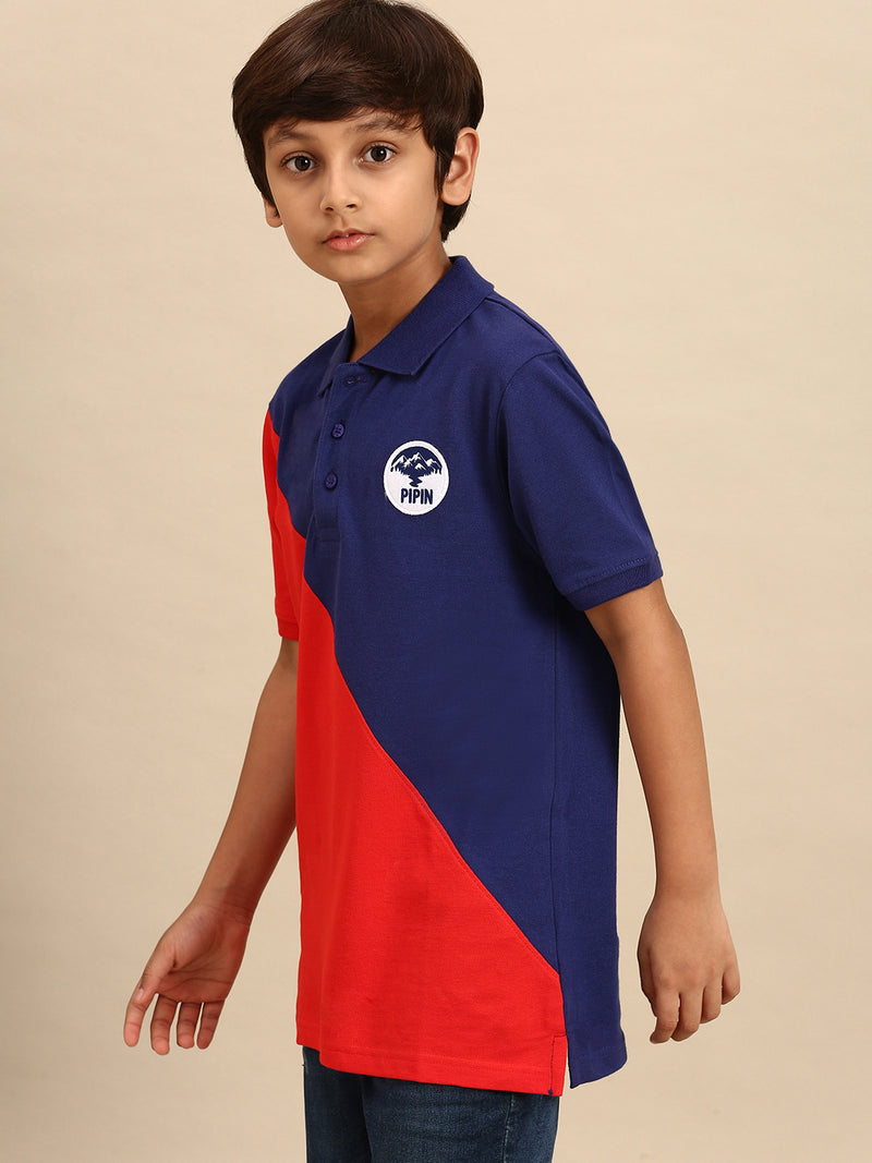 Kids - Boys Printed Half Sleeve T-Shirt Risk Red