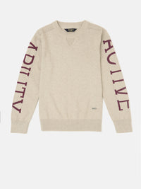 Kids - Boys Winter Sweatshirt Bright Beige Melange - De Moza