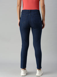 De Moza Women's Denim Jeans Pant Enzyme Blue