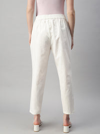 De Moza Women's Straight Pant Offwhite