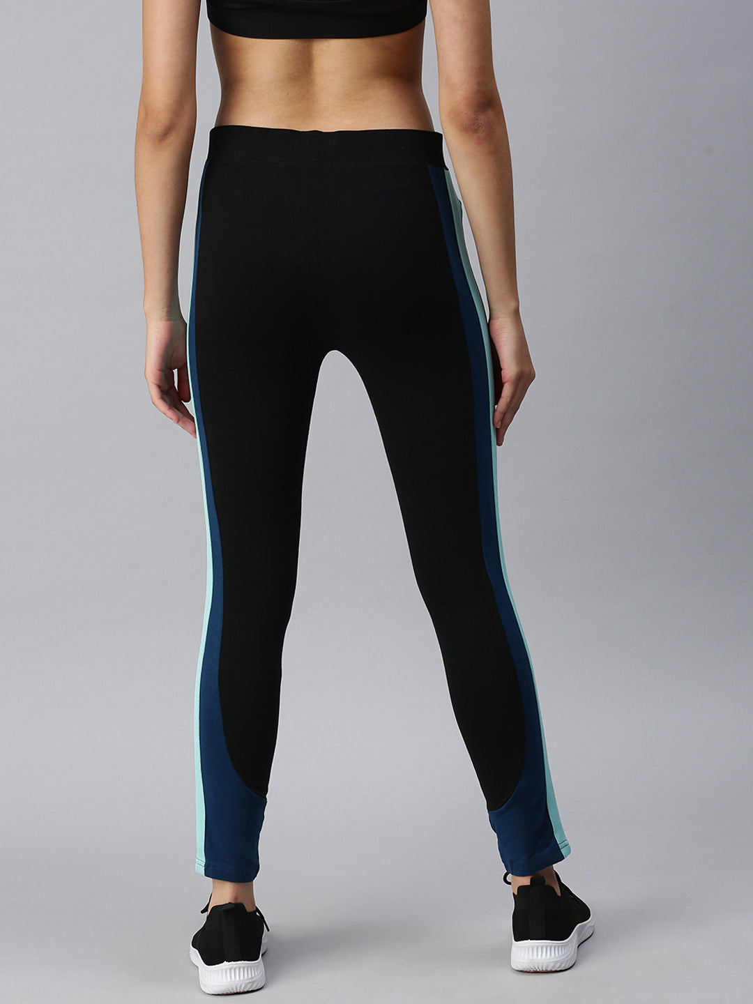 Ladies Printed Active Wear Leggings Black