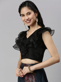 De Moza Womens Crop Top Black