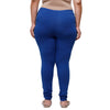De Moza Ladies Plus Size Churidar  Leggings Solid  Cotton Ink Blue - De Moza