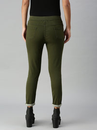 De Moza Women's Jeggings Olive Green