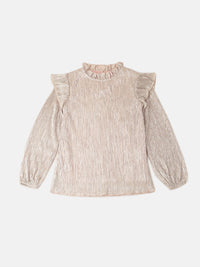 PIPIN Girls Full Sleeve Top Printed Polyester Light Pink - De Moza
