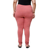 De Moza Women Plus Size Churidar Leggings Solid Cotton Peach