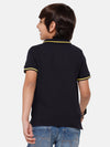 Kids - Boys Printed Half Sleeve T-Shirt Dark Navy Blue