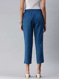 De Moza Ladies Straight Pant Indigo Blue