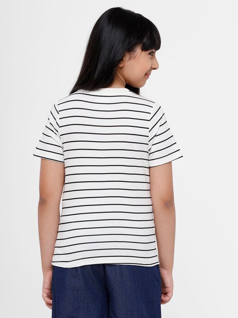 Kids - Girls Printed Top Cloud Dancer