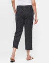 De Moza Ladies Printed Straight Pant Black