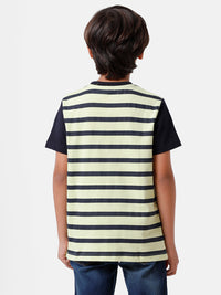 Kids - Boys Printed Half Sleeve T-Shirt Lily Green