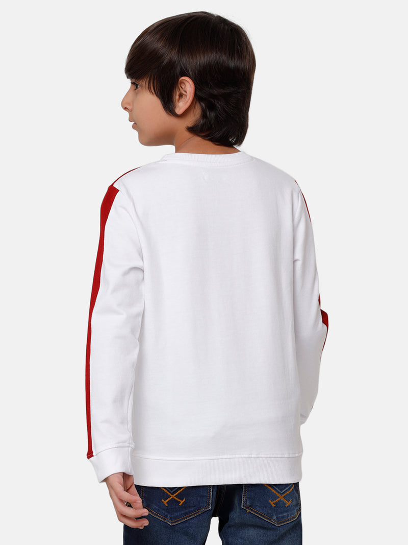 Kids - Boys Printed Sweatshirt White