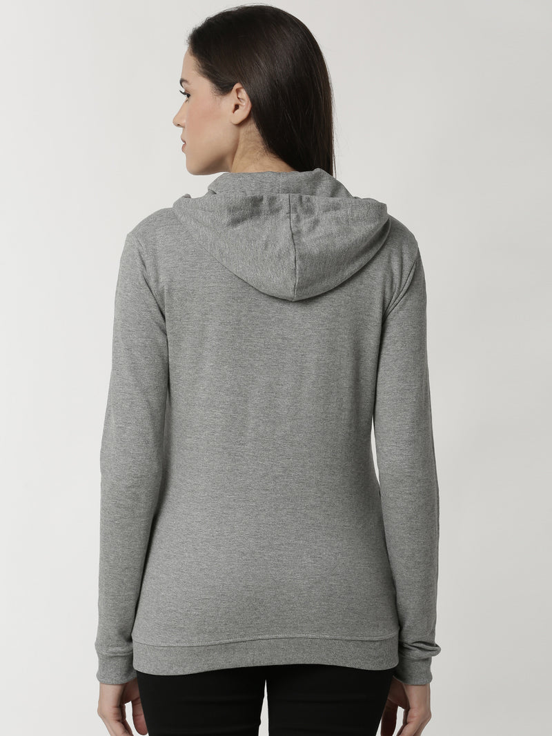 De Moza Ladies Grey Melange Sweat shirt - De Moza (4336293609535)
