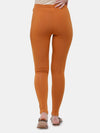 De Moza Ladies Leggings Ankle Length Solid Cotton Light Rust - De Moza