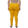 De Moza Women Plus Size Churidar Leggings Solid Cotton Mustard