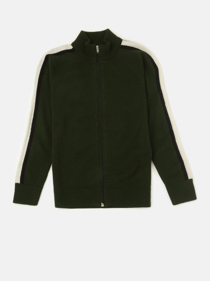 Kids - Boys Winter Sweatshirt Bright Olive Green - De Moza