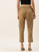 De Moza Women’s Cigarette Pant Golden Beige