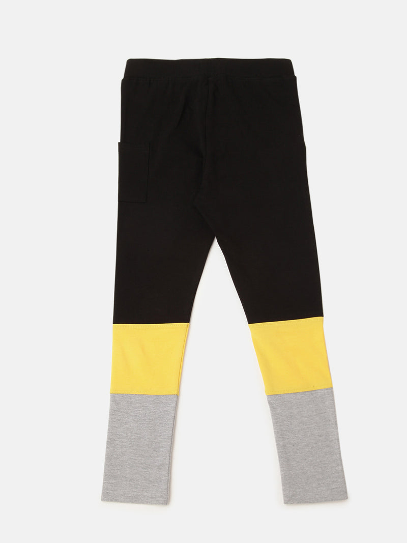 Kids – Girls Printed Ankle Leggings Black