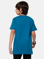 Kids - Boys Printed Half Sleeve T-Shirt Petrol 